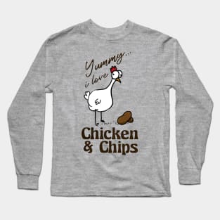 i love chicken & chips Long Sleeve T-Shirt